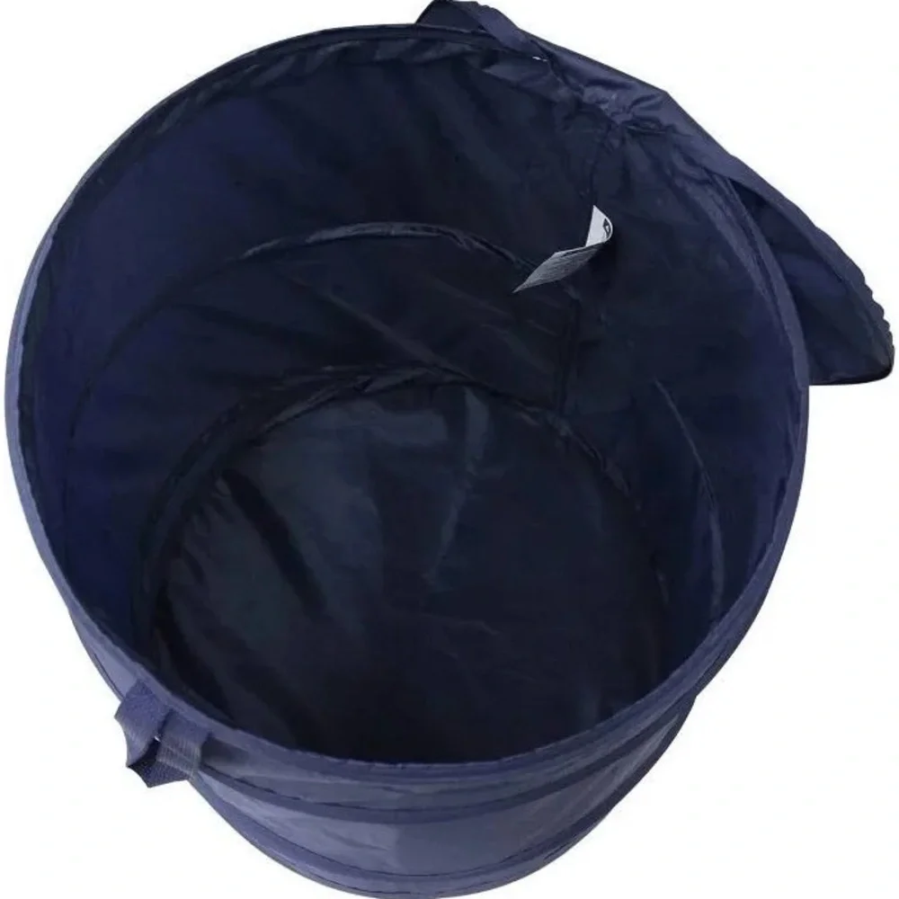 NWT Mainstays Navy Spiral Pop-up Laundry Hamper 15x15x25